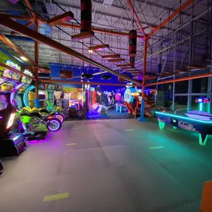 Arcade games, ropes course and zip line!