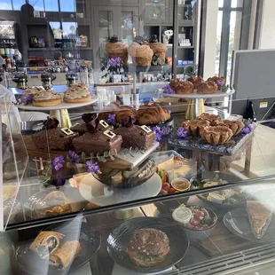 Fresh baked goodies (protected with a sneeze guard)