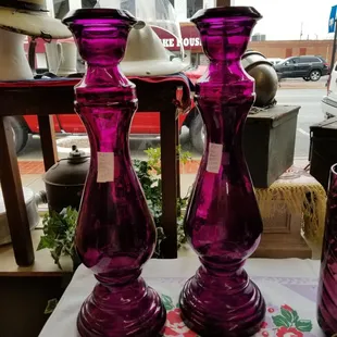 Perfectly purple vases.