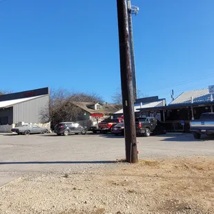 a view of the parking lot