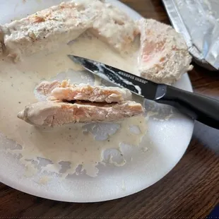 a knife and fork on a plate