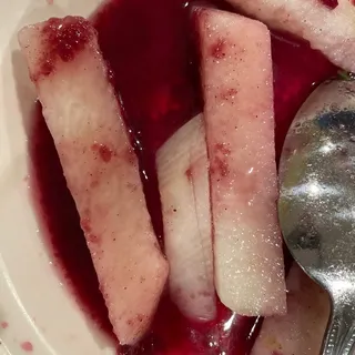 Chinese Yam with Fresh Blueberry Sauce