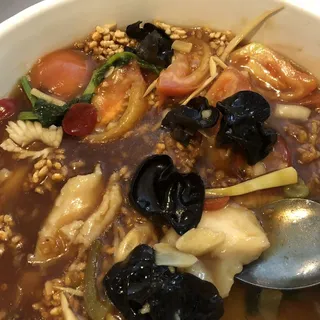 Triple Delight with Sizzling Rice