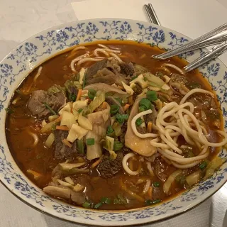 Sour Szechuan Pickled Mustard Beef Stew Noodle Soup