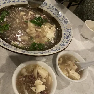 Minced Beef and Egg White Soup