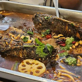 BBQ Fish with Pickled Chili Peppers
