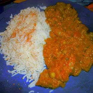 Tasty Baingan Bharta with rice