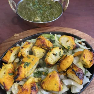 Chicken Tikka Tandoori and Chicken Saag
