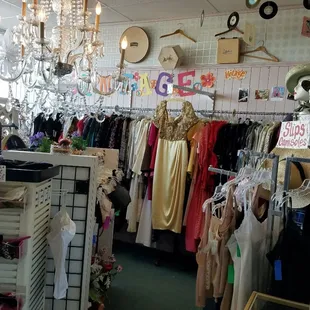 Vintage section, hats, exercise wear,  belts,  gloves, camisoles,  bras &amp; slips