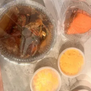 a variety of food items