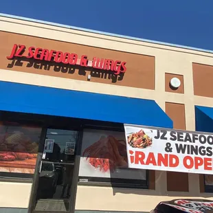 the front of the restaurant