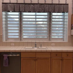 With hunter Douglas shades