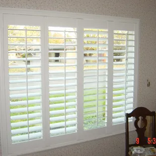We offer beautiful shutters by Hunter Douglas