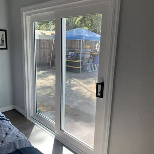 New slider that replaced our old French doors