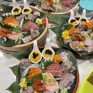 sashimi, sushi and sashimi, food, sushi