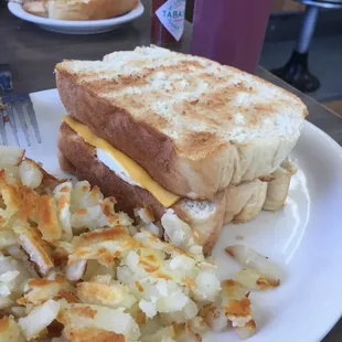 Egg sandwich on homemade white bread $4