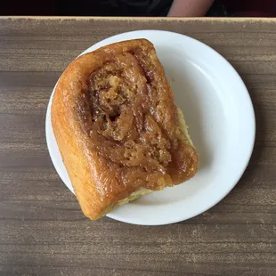 Homemade cinnamon roll! Always served hot!