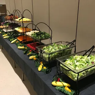 Catering salad bar settup