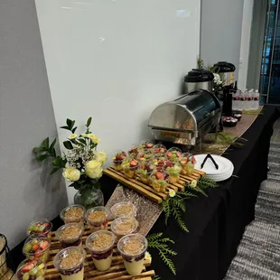 Breakfast bar with full catering kit.