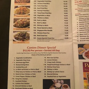 the menu