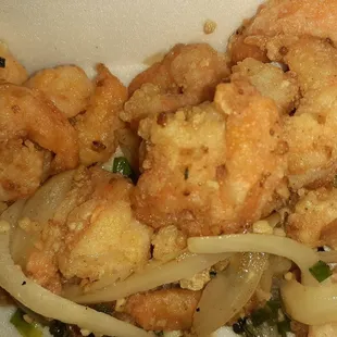 Salt and pepper shrimp is divine.