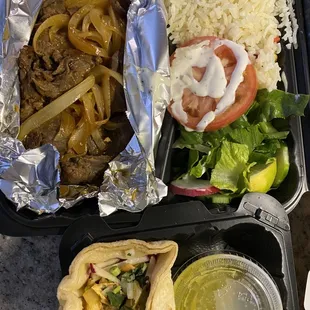 Carne Asada con Camarones