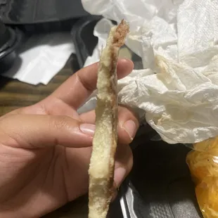 Supuestamente pupusas pero es una tortilla o pura masa