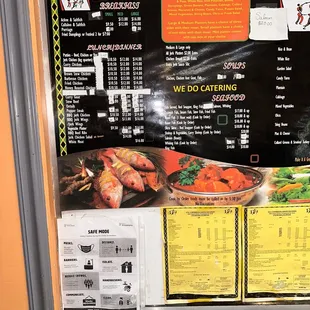 The menu