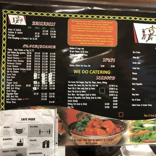 the menu