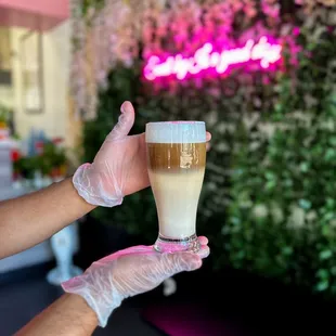 Hot regular latte