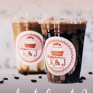 Caramel and mocha latte
