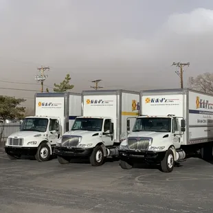 Full fleet of trucks ready for all of you moving needs.  Wherever life take you