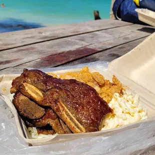Eating at the beach!