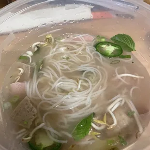 Literally the broth looks and tastes like water.