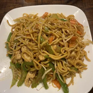 Chicken Lo Mein (ordered spicy!)