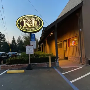 the front of the building