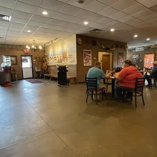 Wide angle of the dining room