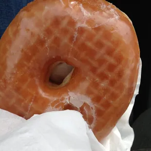 light and fluffy glazed donut