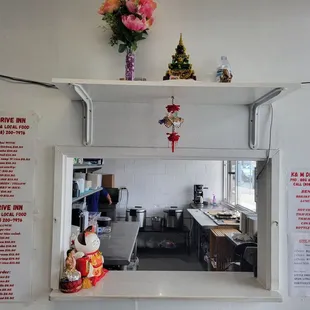 Menu and interior order window