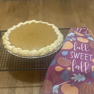 Sweet potato pie with thick crust