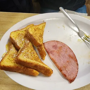 French toast the ham