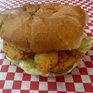 Breaded chicken sandwich