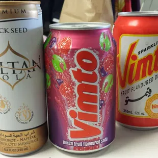 a variety of sodas
