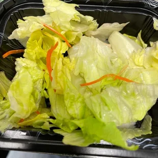 lettuce in a plastic container