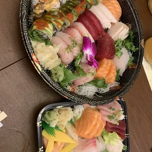 Chirashi Sushi and Sashimi for 2