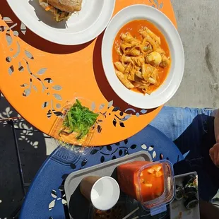 Bulgogi sandwich and tteok-bokki