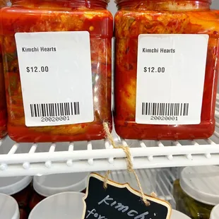 two jars of pickles