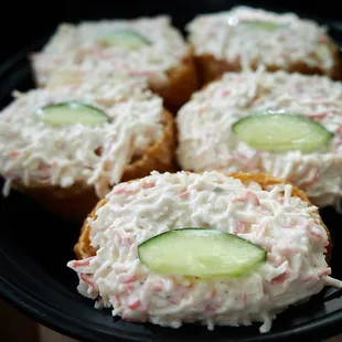 Imitation crab inari bombs