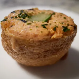 Spicy ahi inari bomb (closeup)