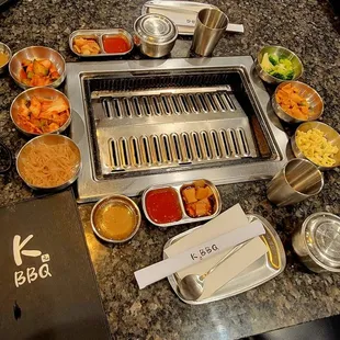 Table with banchan